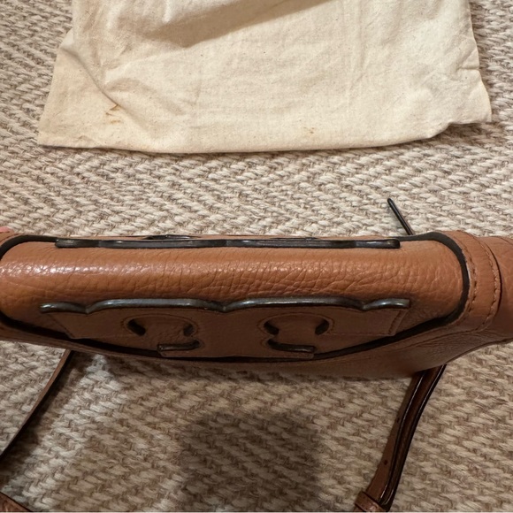 Tory Burch Brown Leather All T Crossbody Bag - Picture 8 of 11